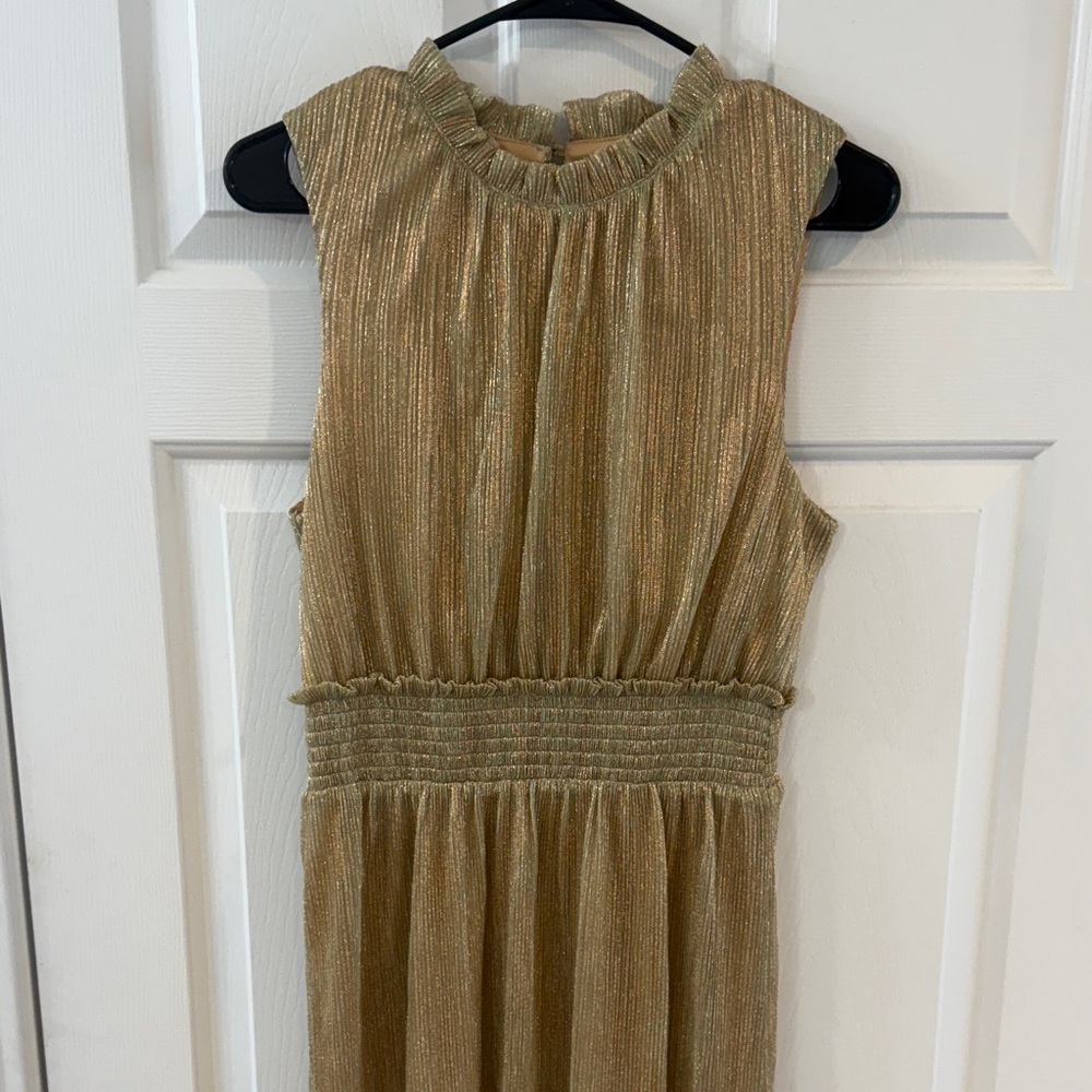 Draper James Gold Textured Dress